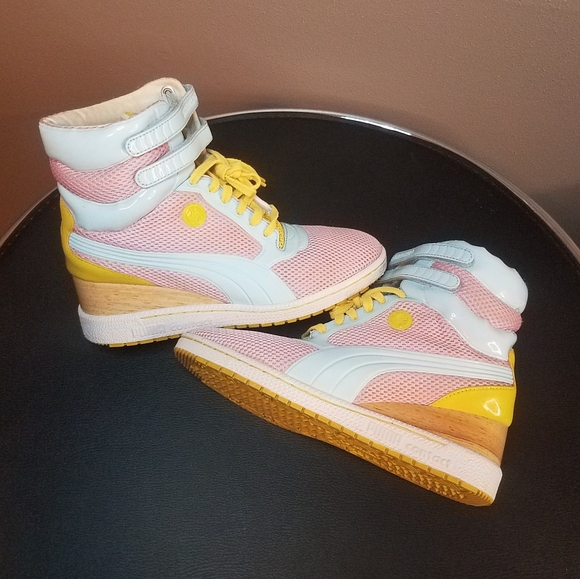Puma Shoes - Puma Mihara Yasuhiro Wedge Sneaker sz 9.5 Womens Used Pink/Blue
